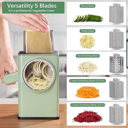 🥕 4-in-1 Mandoline Slicer – Fast, Safe & Effortless Veg Cutting
