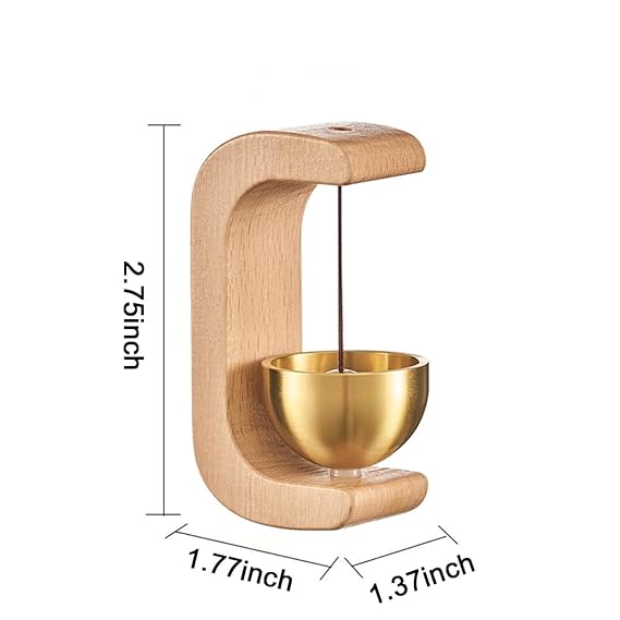 🛎️ Wooden Magnetic Door Bell Chime – Classic Entry Alert with Brass Sound