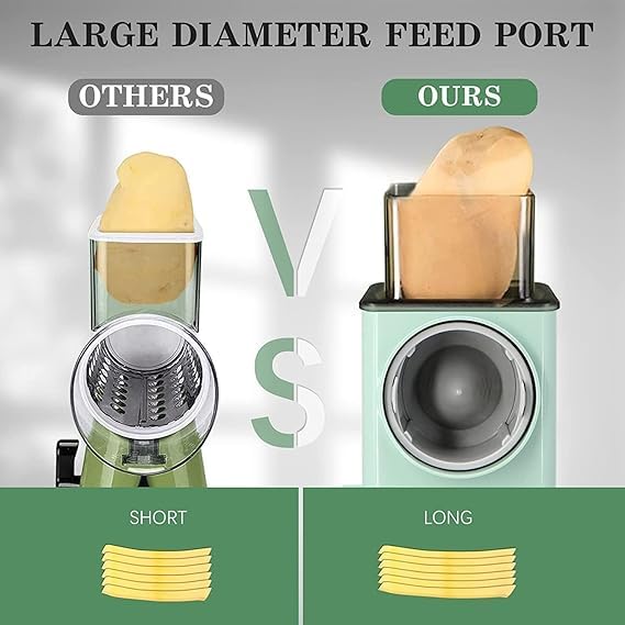 🥕 4-in-1 Mandoline Slicer – Fast, Safe & Effortless Veg Cutting