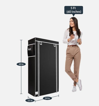 6 Rack Collapsible Wardrobe Cabinet & Shoe Rack – Compact Storage Organizer