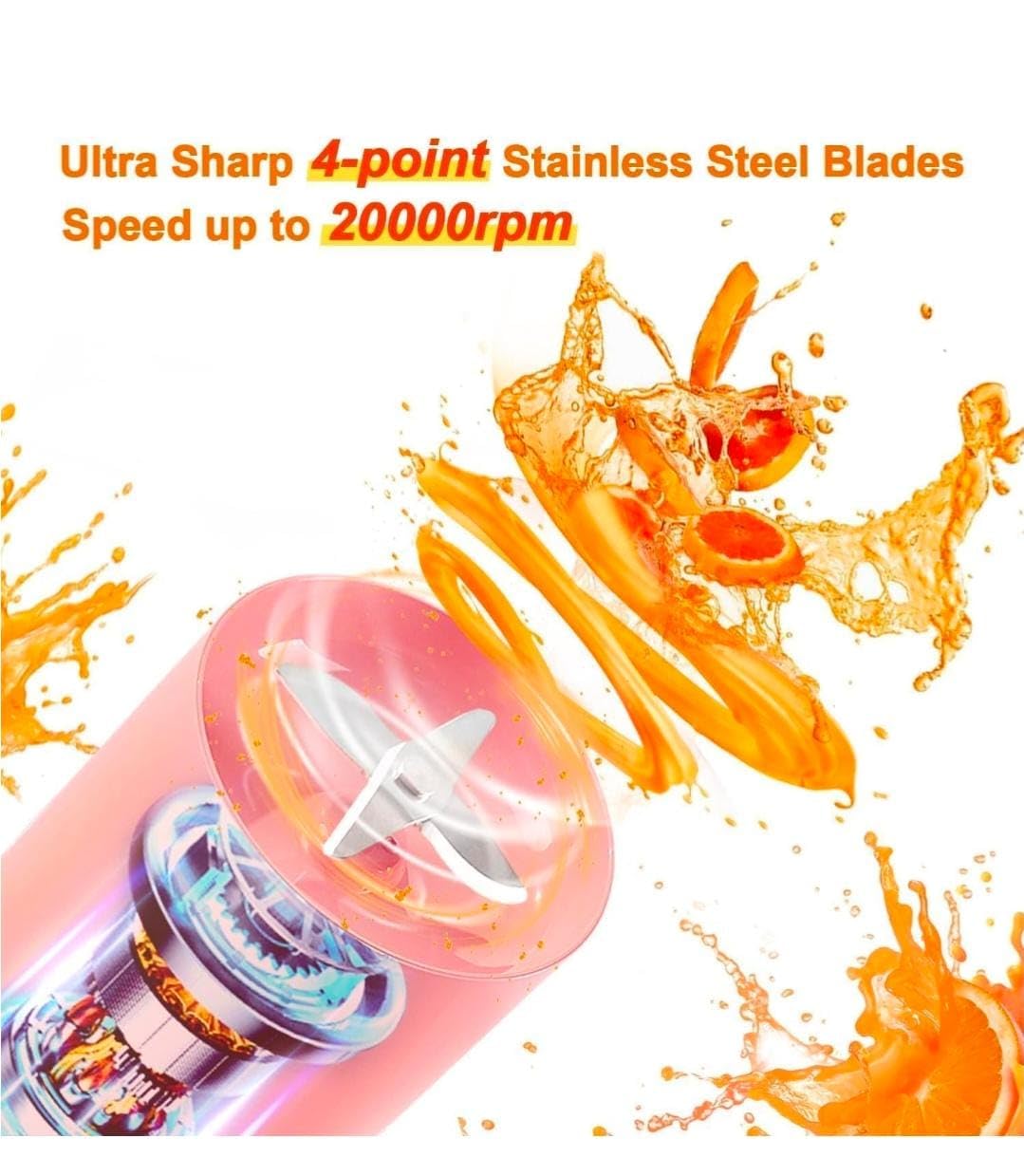 Portable Mini Blender 🥤 Portable Mini Blender – Blend Fresh Juice, Smoothies & Shakes Anytime, Anywhere!for Fresh Juice