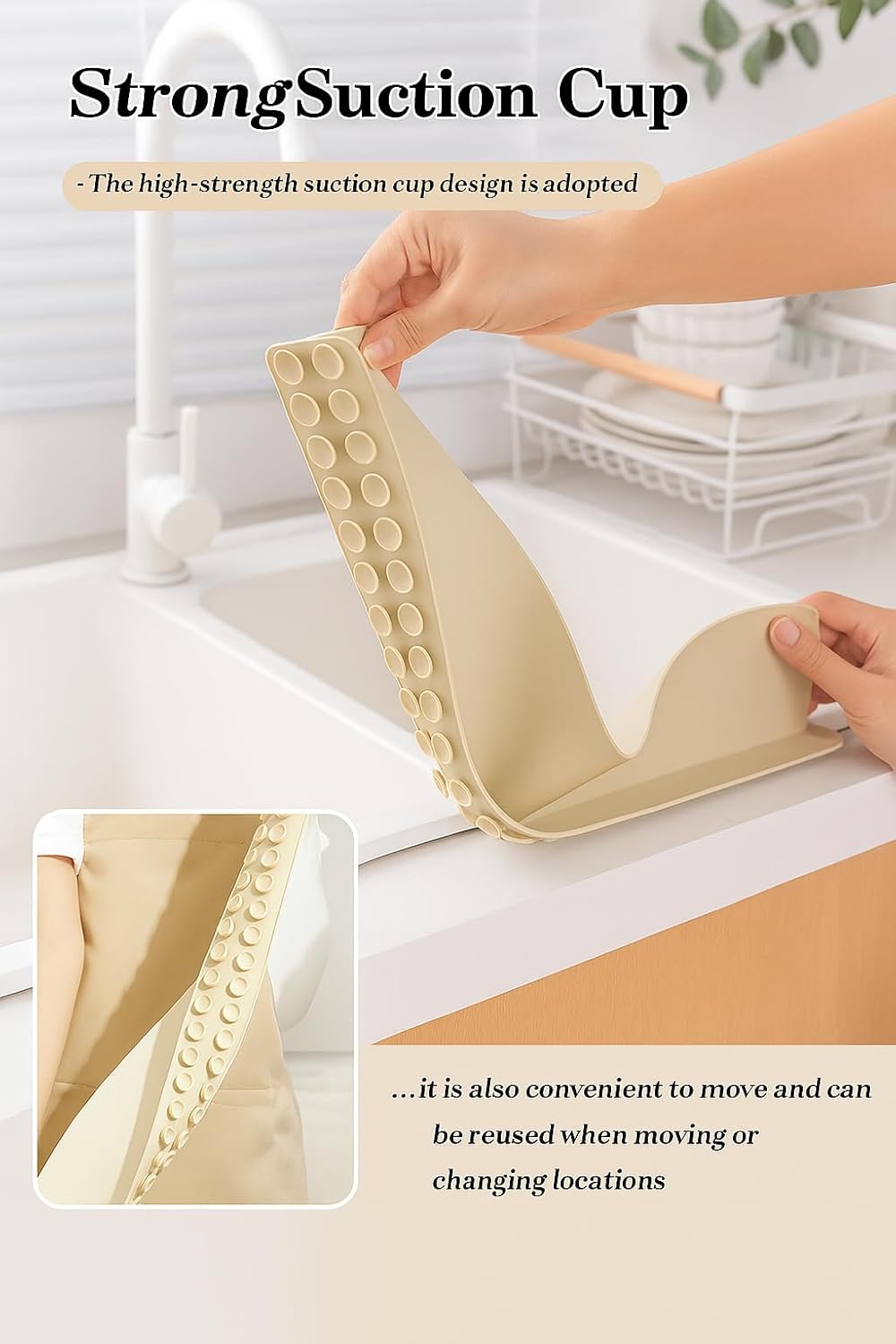 🛡️ Silicone Sink Splash Guard – Keep Your Kitchen Counter Dry & Spotless