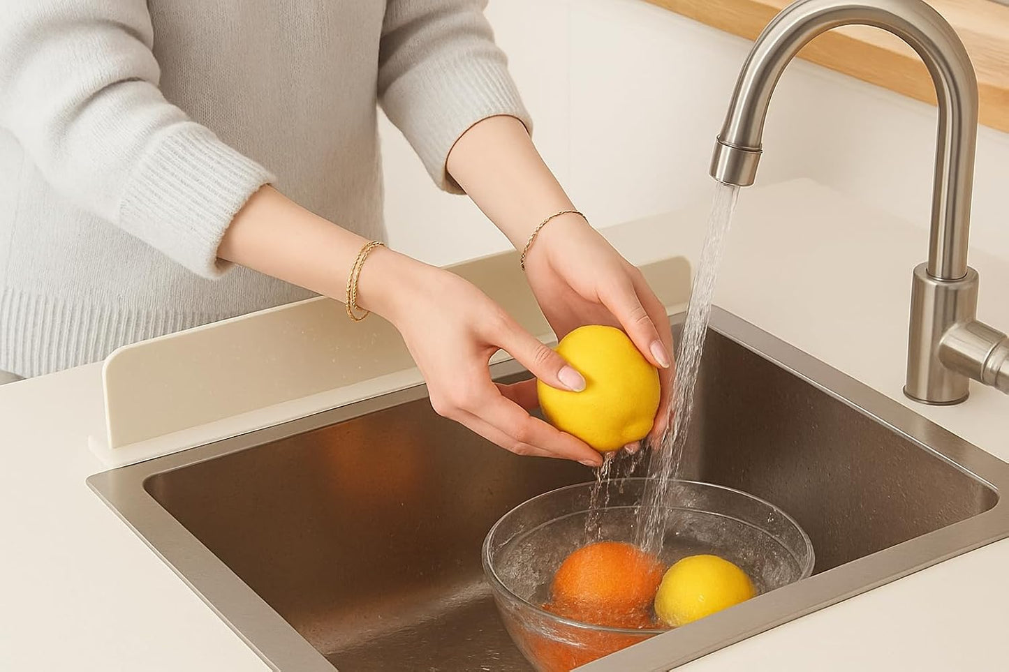 🛡️ Silicone Sink Splash Guard – Keep Your Kitchen Counter Dry & Spotless