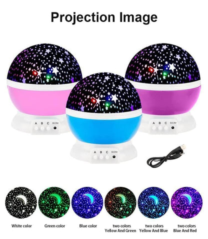 🌌 Plastic Star Master Galaxy Night Projector Lamp | 360° Rotating LED Night Light for Kids, Bedroom & Home Décor