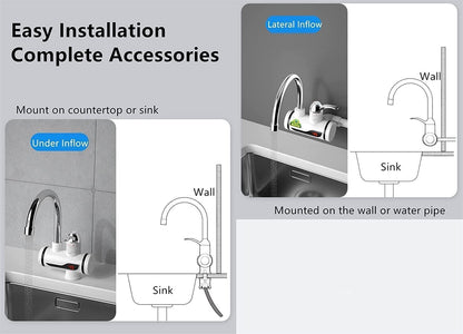 Instant Electric Water Heater Faucet Tap 3000W | 3-Second Fast Heating | Tankless Hot Water Tap