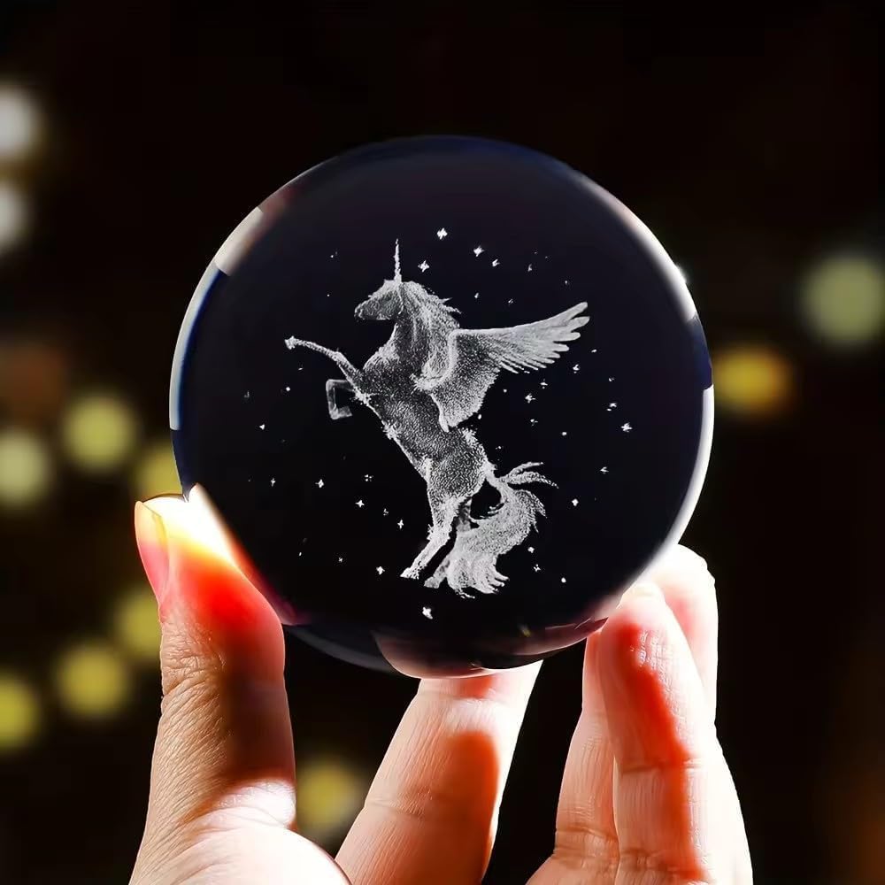 🐎 3D Horse Crystal Ball Light | Premium Night Lamp & Gift Piece