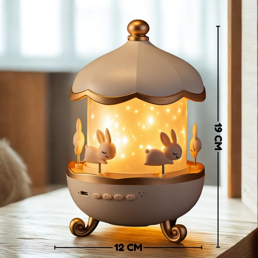 🌟 Toy Imagine 360° Rotating Rabbit Sky Night Projector Lamp – Magical Lights for Kids