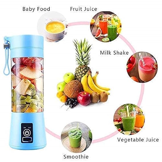 ⚡ Portable 6-Blade USB Rechargeable Juicer Blender | Personal Smoothie & Juice Maker
