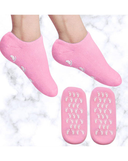 🦶 Silicone Spa Gel Socks for Women & Men | Crack Heel Repair & Deep Foot Hydration Socks with Vitamin E & Essential Oils (Multicolour, 1 Pair)