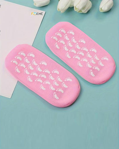 🦶 Silicone Spa Gel Socks for Women & Men | Crack Heel Repair & Deep Foot Hydration Socks with Vitamin E & Essential Oils (Multicolour, 1 Pair)