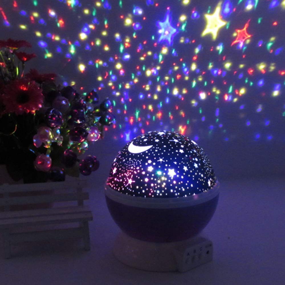 🌌 Plastic Star Master Galaxy Night Projector Lamp | 360° Rotating LED Night Light for Kids, Bedroom & Home Décor