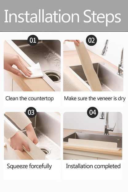 🛡️ Silicone Sink Splash Guard – Keep Your Kitchen Counter Dry & Spotless