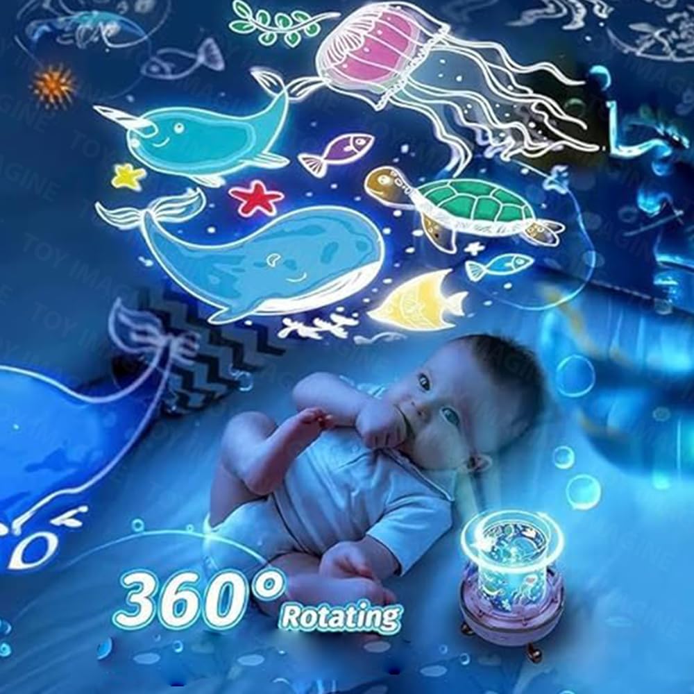 🌟 Toy Imagine 360° Rotating Rabbit Sky Night Projector Lamp – Magical Lights for Kids