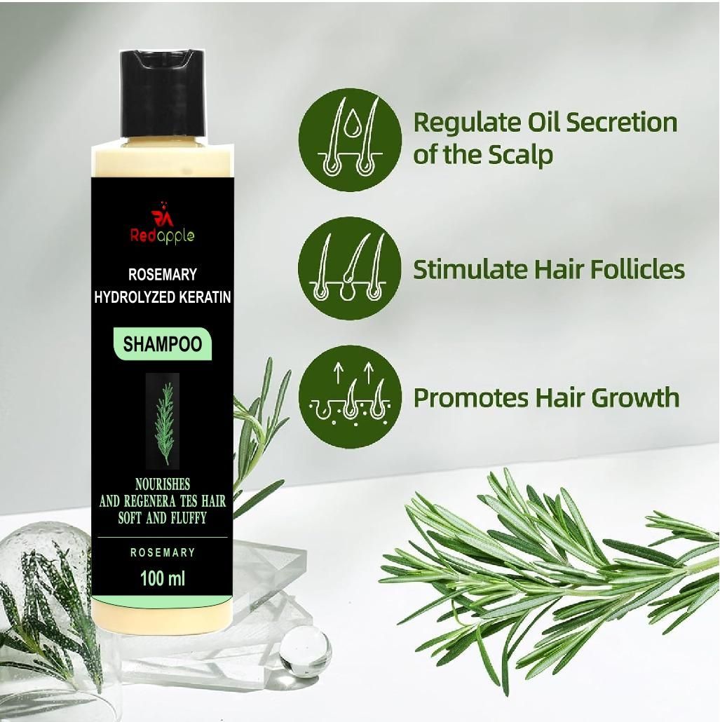 🌿 Rosemary Hydrolyzed Keratin Shampoo – Revive, Repair & Rejuvenate Your Hair Naturally! (100ml) (PACK oF 2)