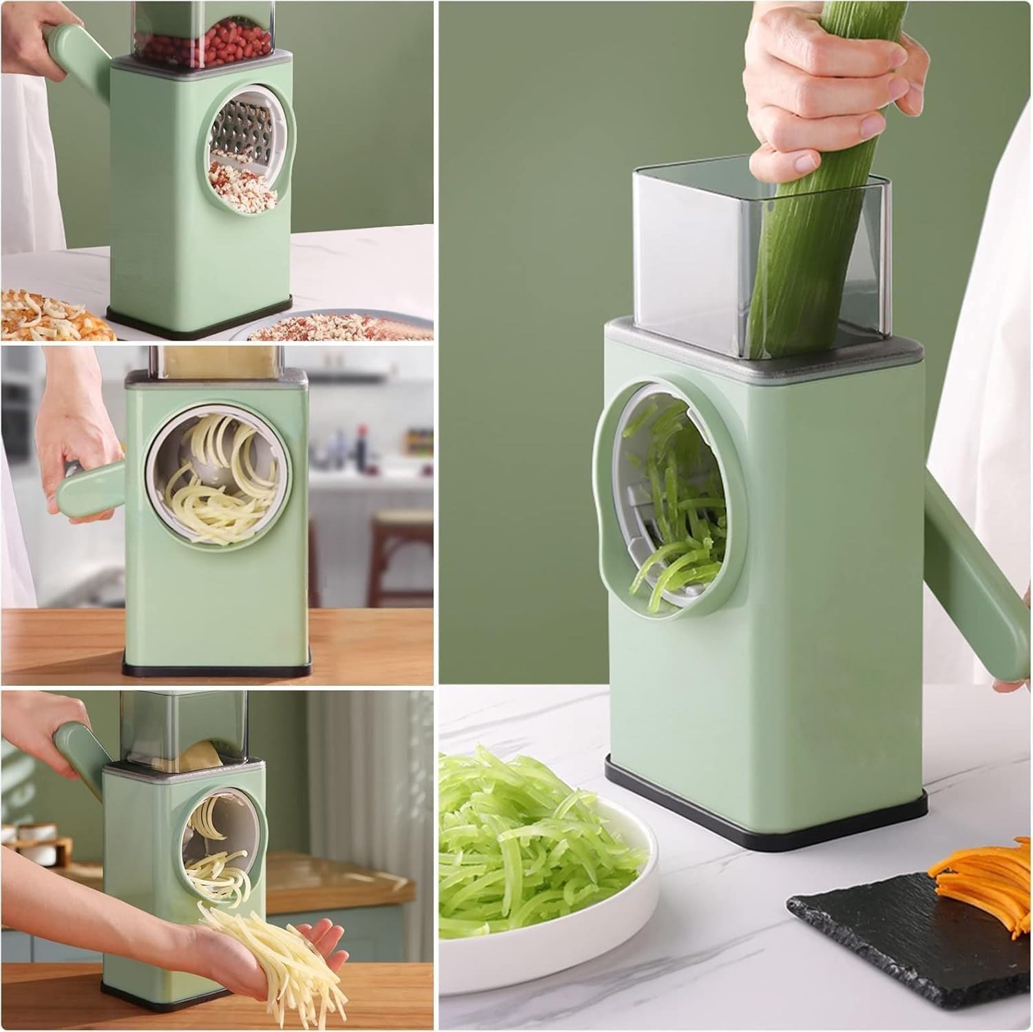 🥕 4-in-1 Mandoline Slicer – Fast, Safe & Effortless Veg Cutting