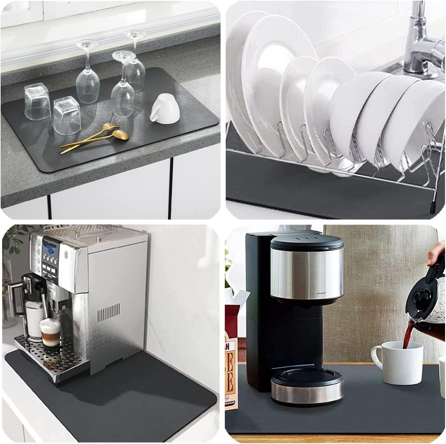 🧽 Super Absorbent Kitchen Dish Drying Mat (40 × 60 cm)