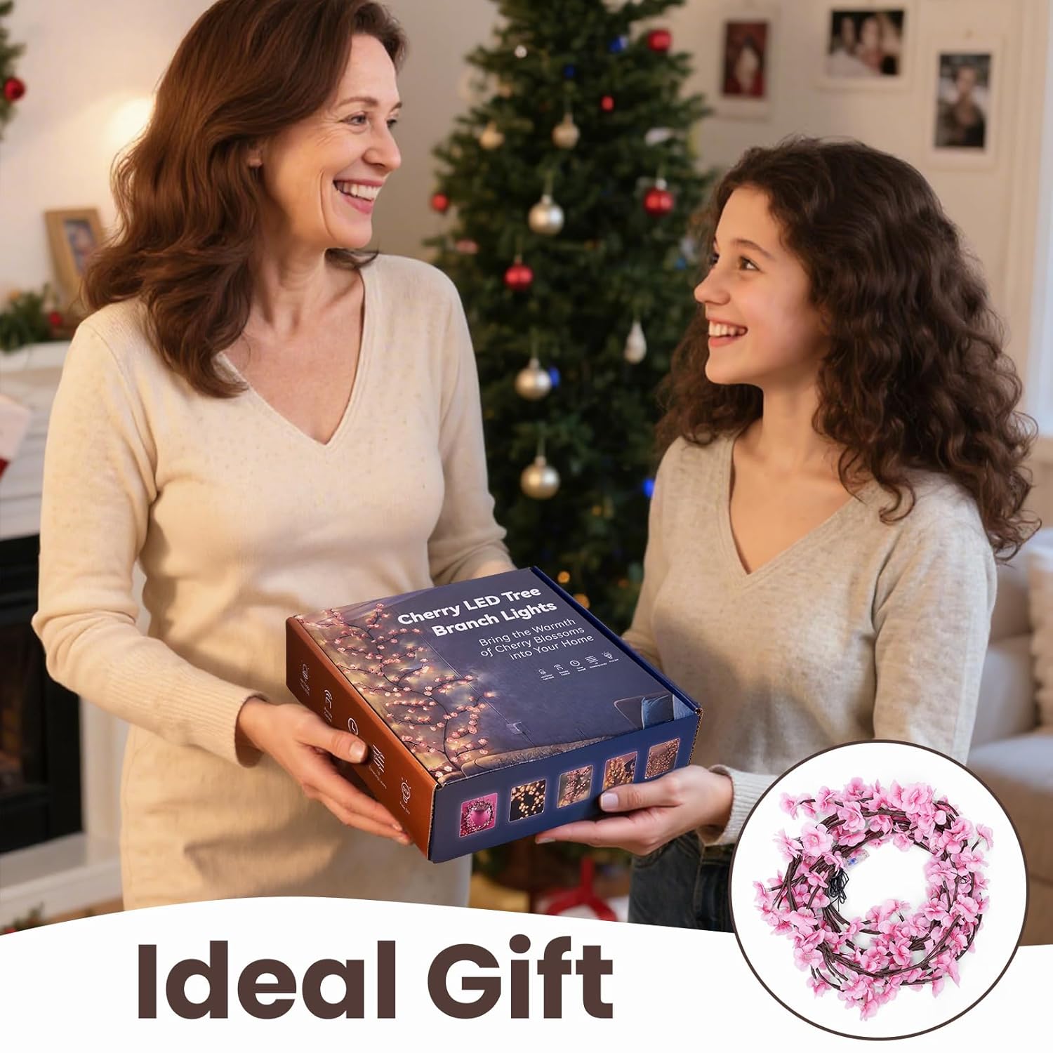 🌸 Cherry Blossom LED Vine Light | Romantic Decorative Wall Lamp