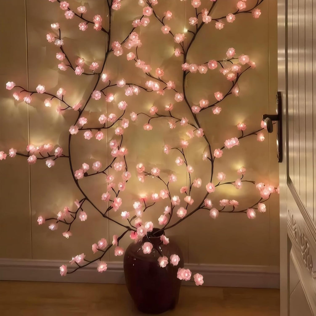 🌸 Cherry Blossom LED Vine Light | Romantic Decorative Wall Lamp