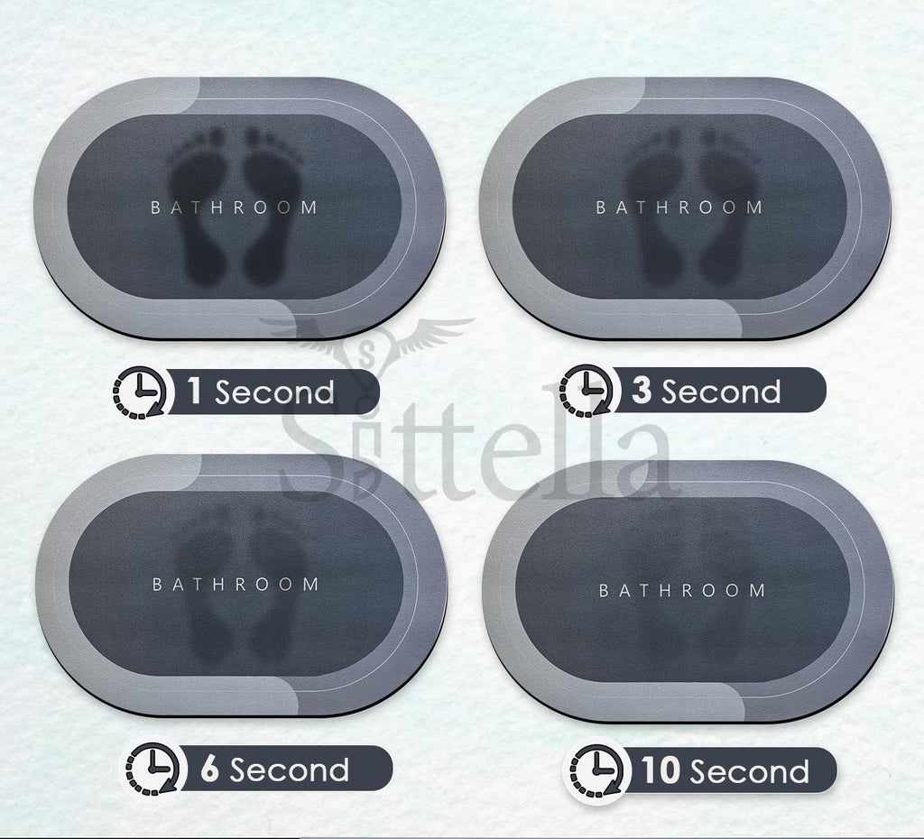 🛁 Quick Dry Soft Water Absorbing Bathroom Mat | Anti-Skid & Non-Slip Rubber Doormat for Home, Kitchen & Washroom – Blue