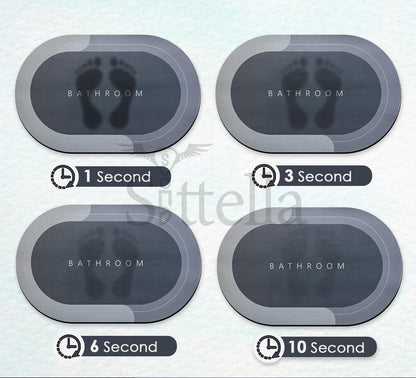 🛁 Quick Dry Soft Water Absorbing Bathroom Mat | Anti-Skid & Non-Slip Rubber Doormat for Home, Kitchen & Washroom – Blue