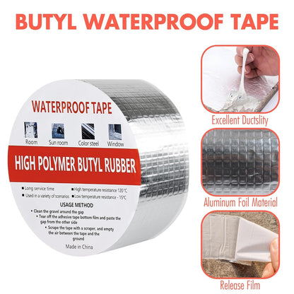 Super Strong Waterproof Adhesive Tape – Permanent Leak Repair Solution (Rubber + Aluminium Foil)
