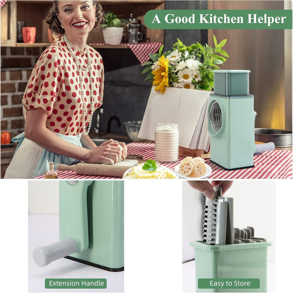 🥕 4-in-1 Mandoline Slicer – Fast, Safe & Effortless Veg Cutting