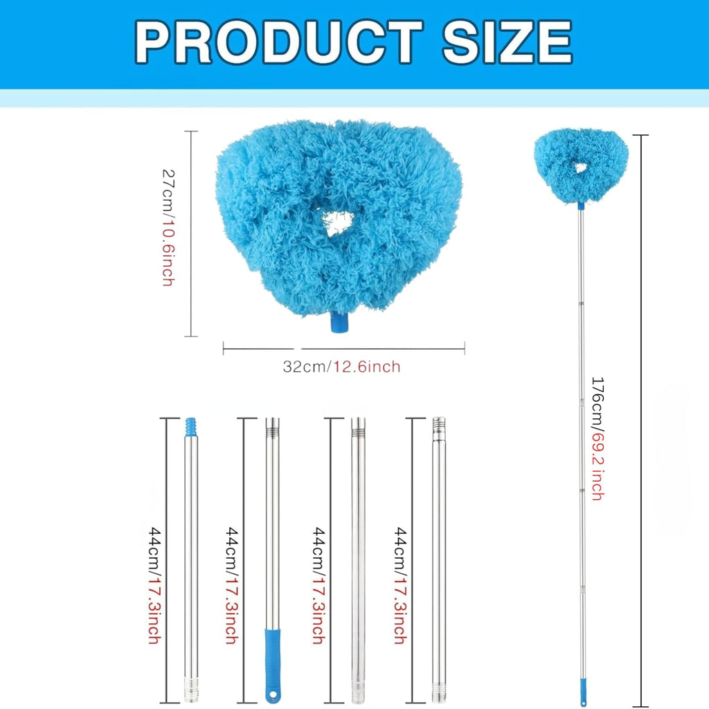 🧹 Telescopic Fan Cleaner Brush – Easy Cleaning for High & Hard-to-Reach Areas