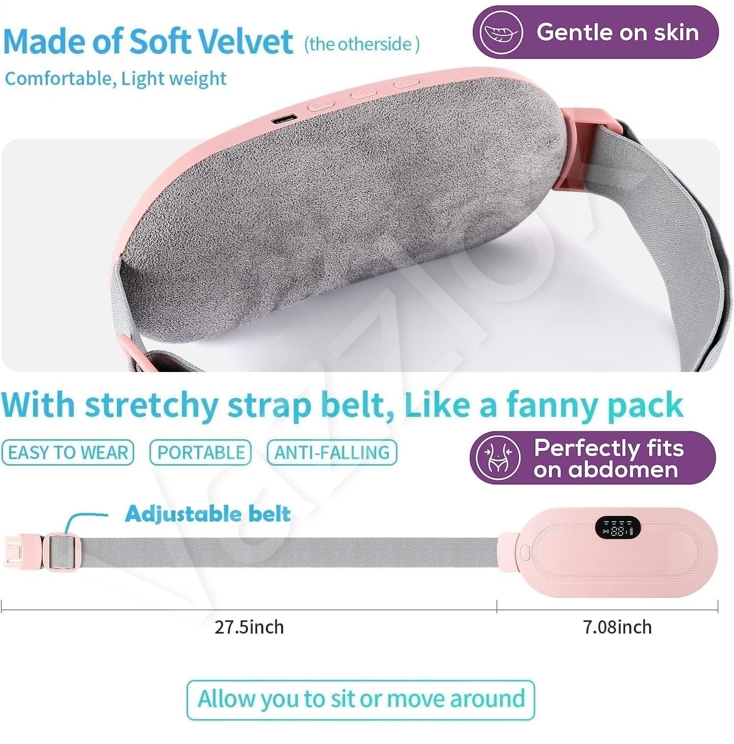 🌸 Menstrual Heating Pad Massager | Fast Relief for Period Cramps