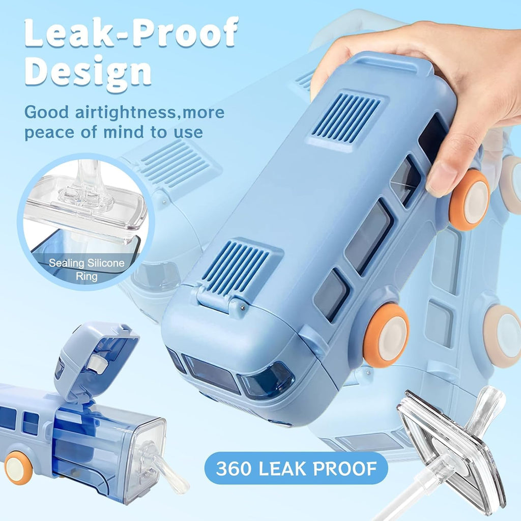 Kids’ Cartoon Bus Water Bottle for School, Sports, and Travel - Leak-Proof, BPA-Free, Easy to Clean