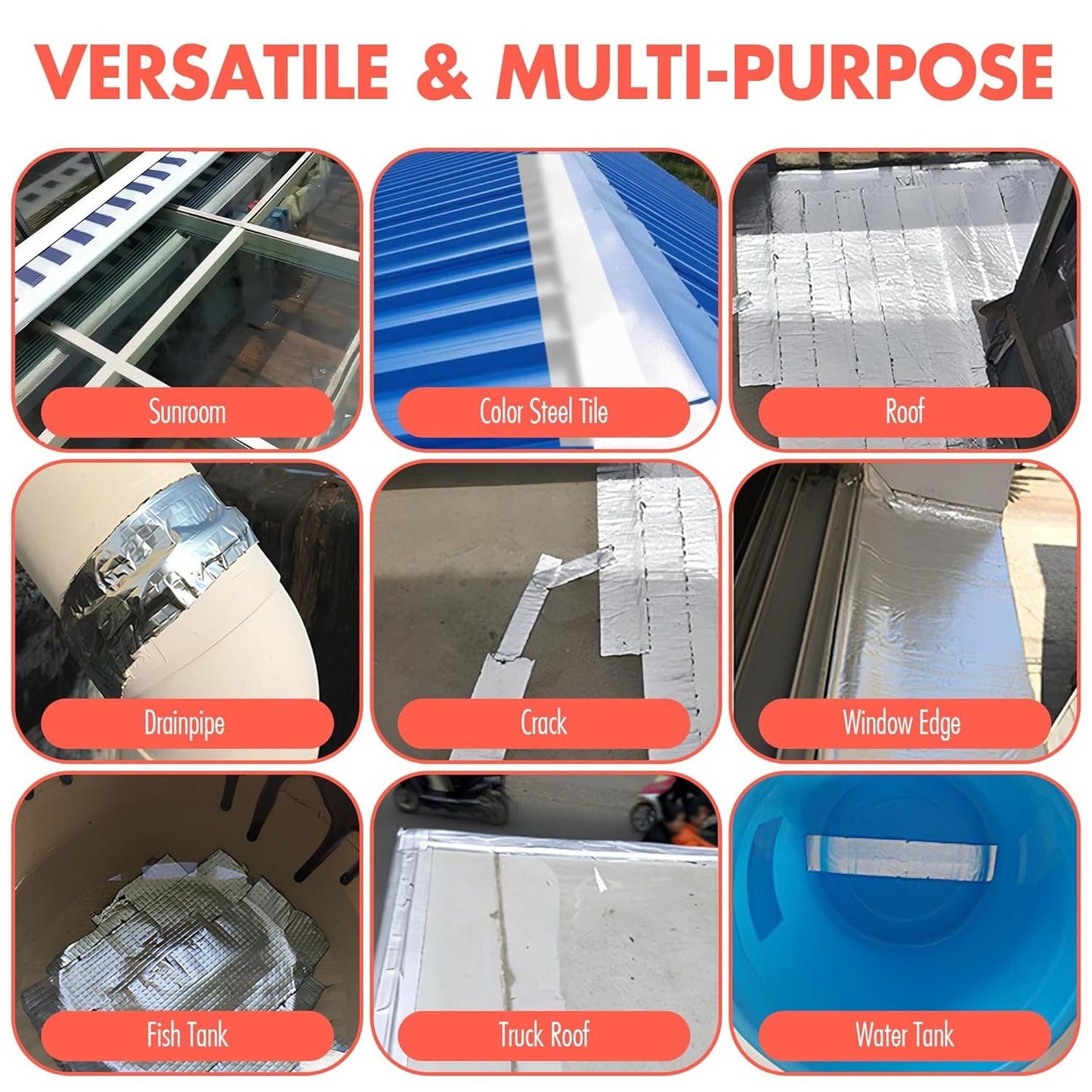 Super Strong Waterproof Adhesive Tape – Permanent Leak Repair Solution (Rubber + Aluminium Foil)