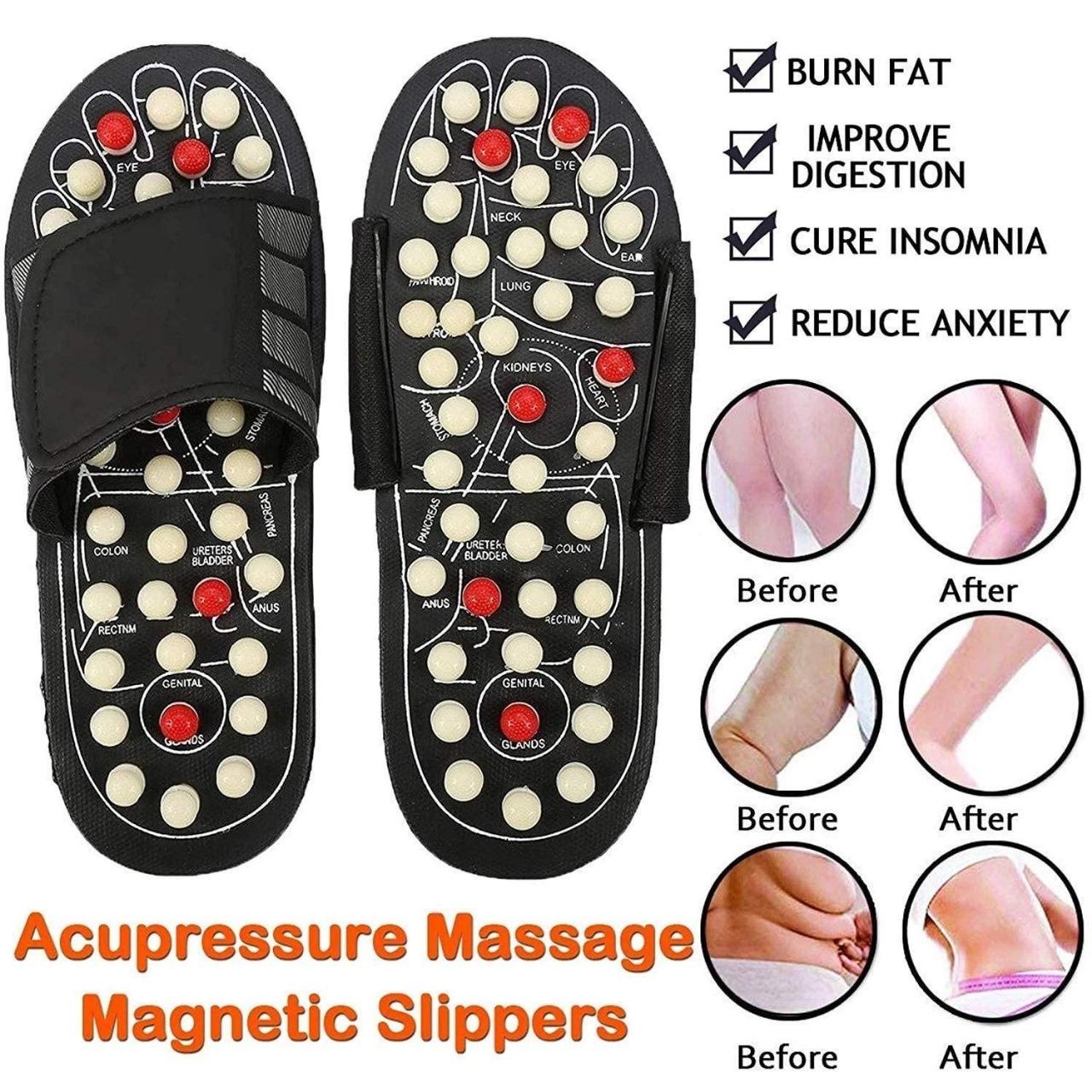 Acupressure & Magnetic Therapy Paduka Slippers for Full Body Blood Circulation (Men & Women)