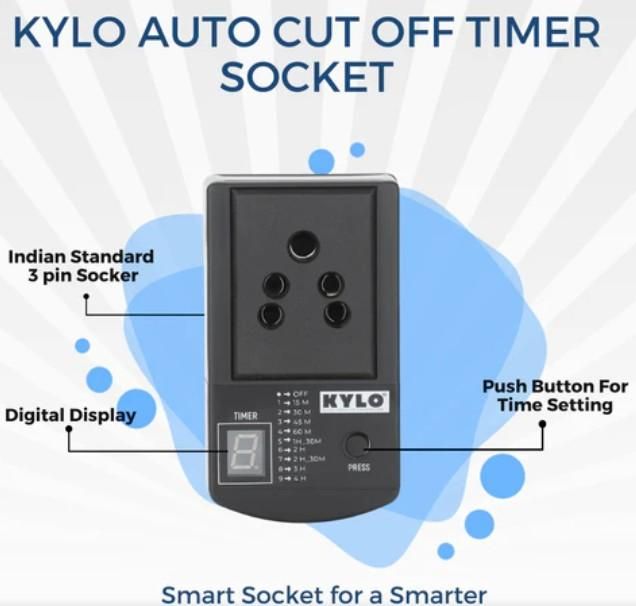 ⚡ Automatic Cut-Off Timer Switch Plug – Smart Power Saver for Safe Charging & Energy Efficiency