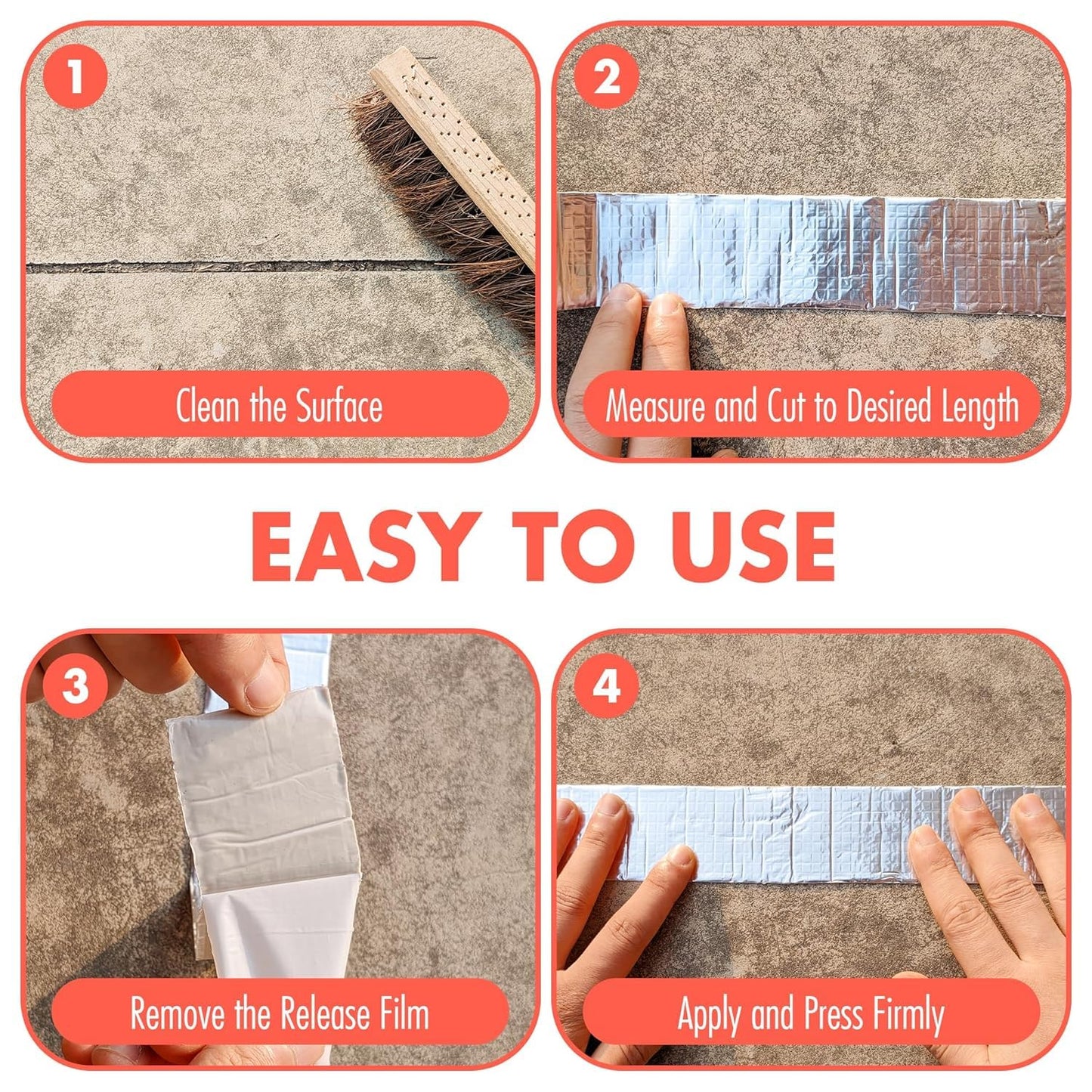 Super Strong Waterproof Adhesive Tape – Permanent Leak Repair Solution (Rubber + Aluminium Foil)