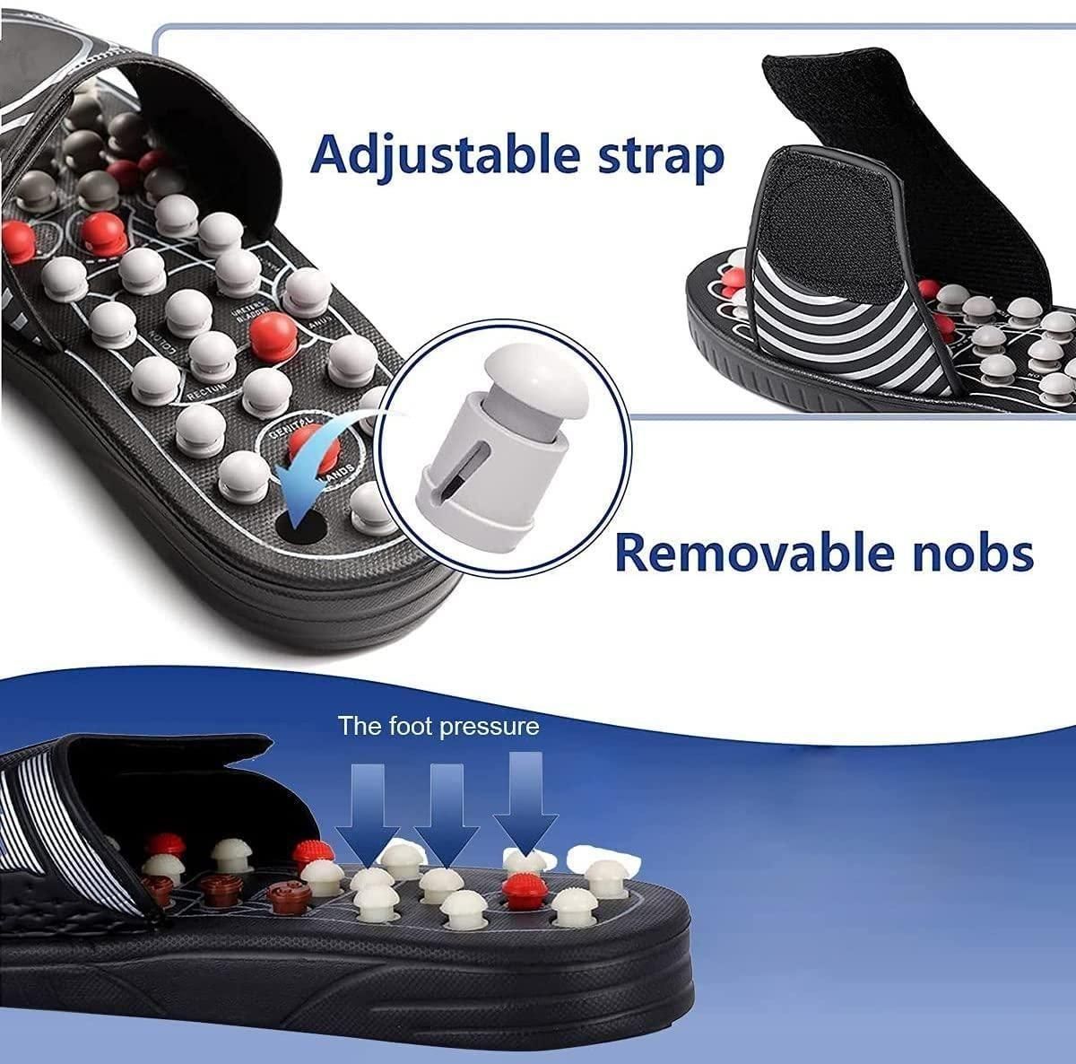 Acupressure & Magnetic Therapy Paduka Slippers for Full Body Blood Circulation (Men & Women)