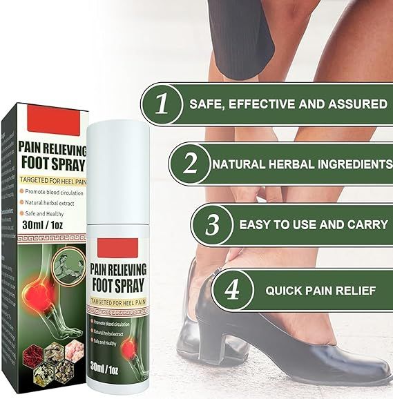 🦶 Foot Pain Relief Spray (Pack of 2) – Instant Comfort for Tired, Aching Feet! 🌿