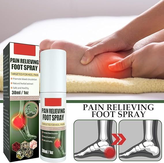 🦶 Foot Pain Relief Spray (Pack of 2) – Instant Comfort for Tired, Aching Feet! 🌿